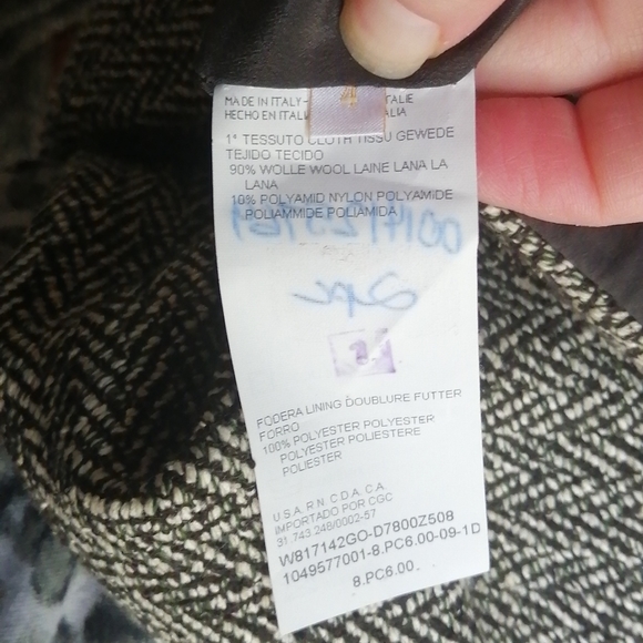 VALENTINO Vintage Tweed Pencil Skirt Size 4 - Picture 5 of 5